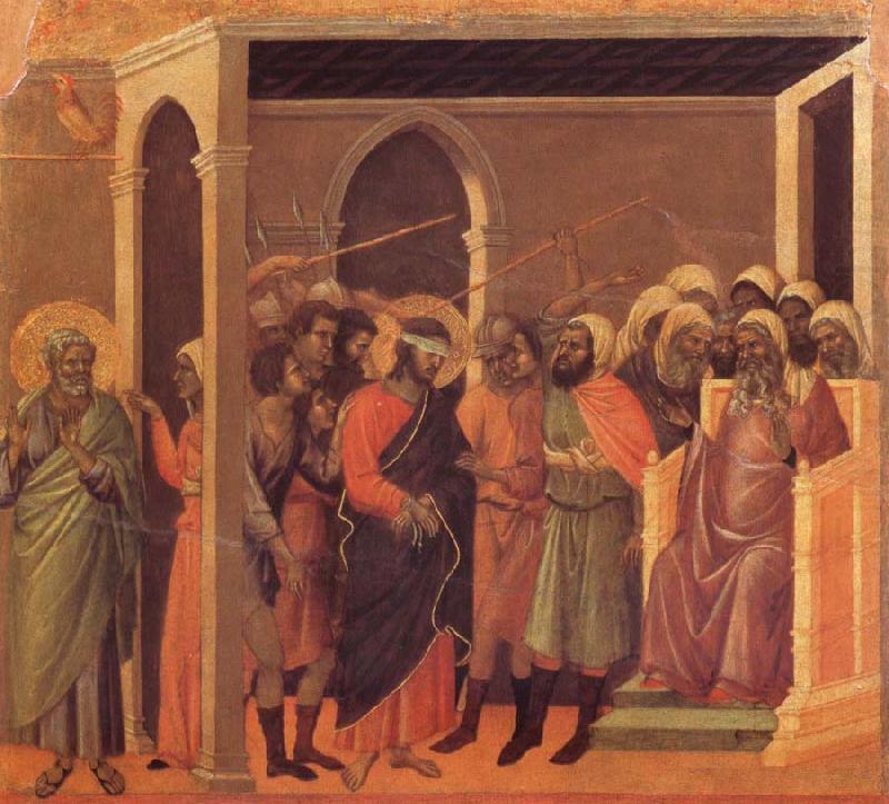 Duccio di Buoninsegna The third verloochening of Christ china oil painting image
